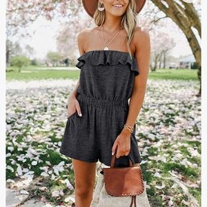 Sleeveless Ruffled Romper